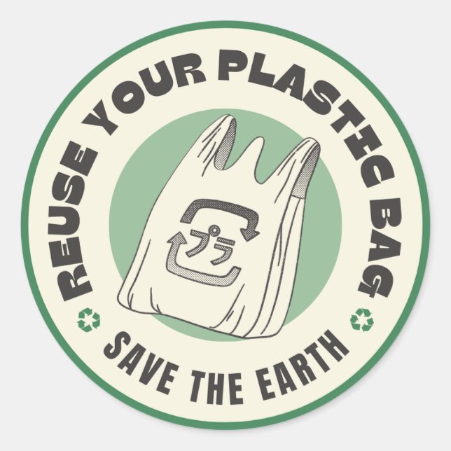 "Creative Stickers: Personalize Your World" Classic Round Sticker (Front)
