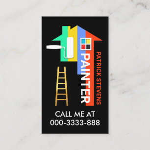 Creative Stylish Colorful Home Painting Business Card