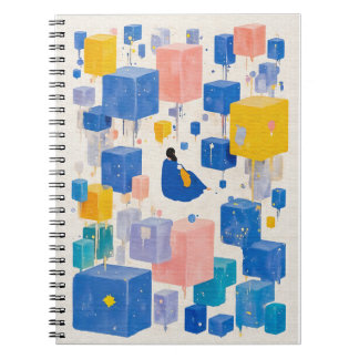 Creative Surreal Dreamscape Watercolor Floating Bl Notebook