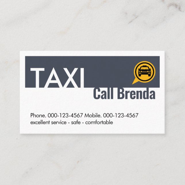 Creative Tax Car Service Blue Layer Business Card (Front)