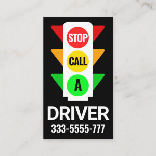 Creative Taxi Traffic Light Signage  Business Card