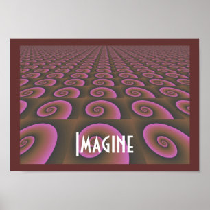 Creative Thinking Patterned Design - Imagine Poster