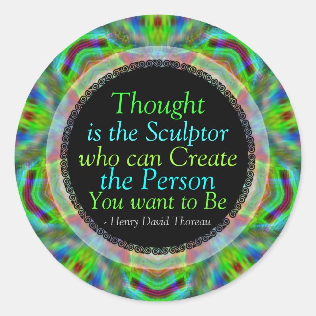 Creative Thoughts Quote Custom Art Sticker (Front)