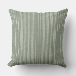Creative Ticking Stripe –  Summer Sage Throw Pillow
