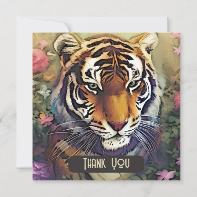 Creative Tiger Carte de remerciements (Devant)