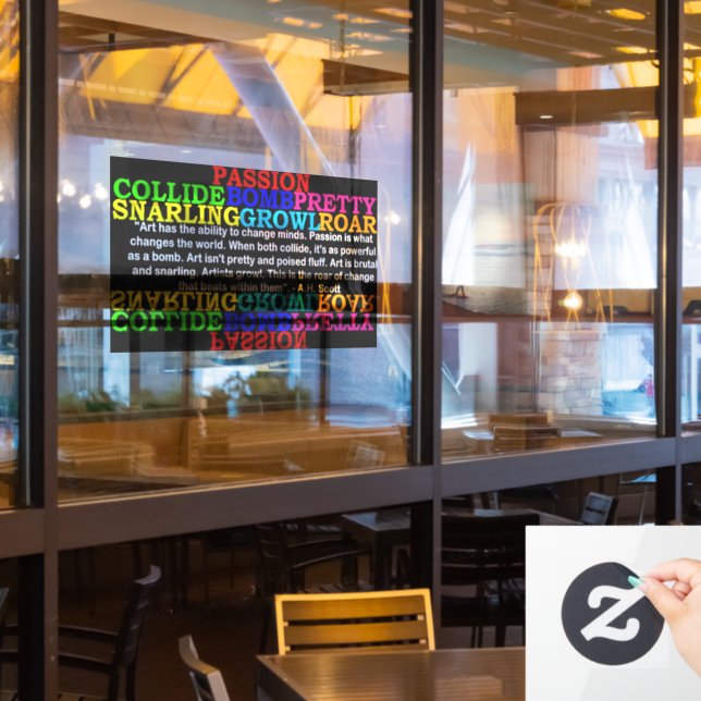 Creative Transformation  Window Cling (Restaurant Window)