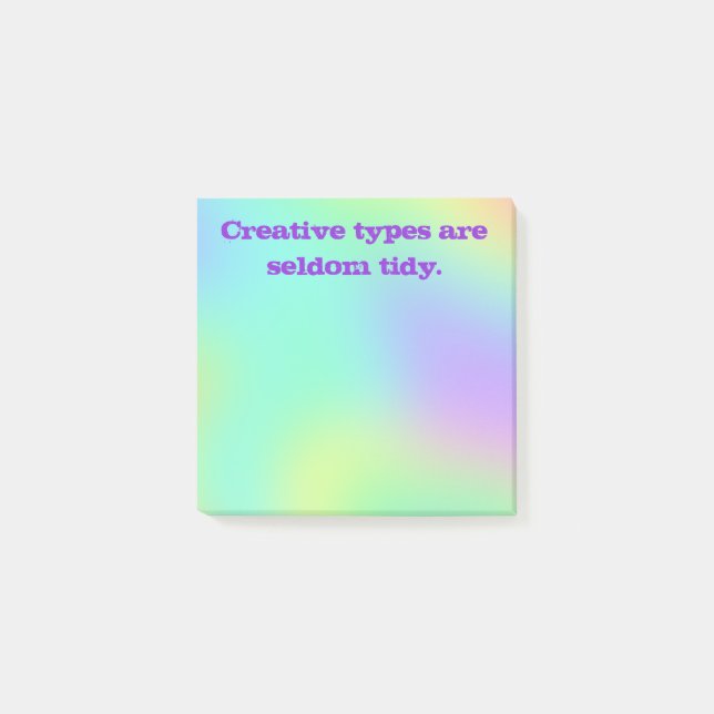 Creative Types Rainbow Post-It Notes (Front)
