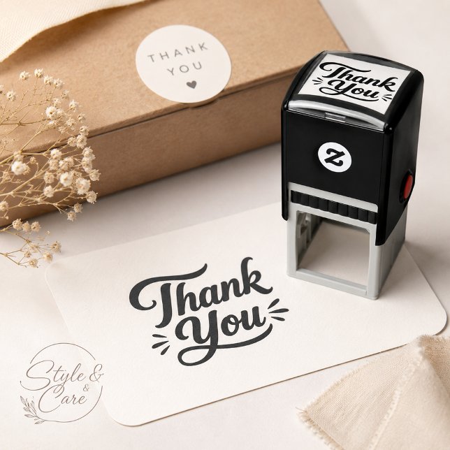 Creative Typography Thank You Self-inking Stamp (Creative Typography Thank You Self-inking Stamp)