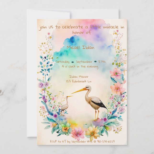 Creative, Unique Baby Shower Invitations (Back)