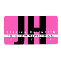 Creative Unique Modern | Pink Black White Address