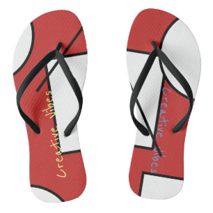 Creative Vibes Abstract Art Flip Flops