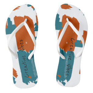 Creative Vibes Abstract Art Flip Flops