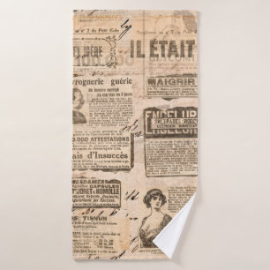 Creative vintage style background. Paper texture.  Bath Towel