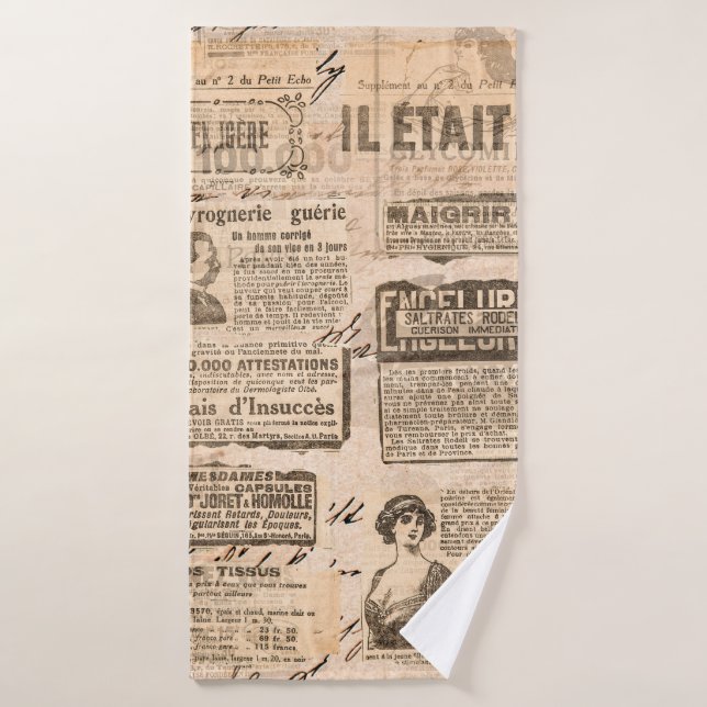 Creative vintage style background. Paper texture.  Bath Towel (Bath Towel)