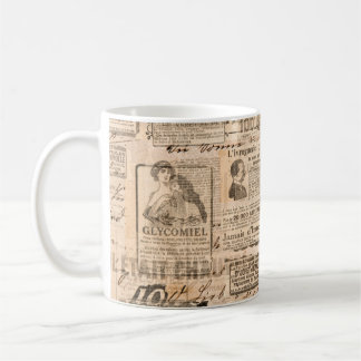 Creative vintage style background. Paper texture.  Coffee Mug