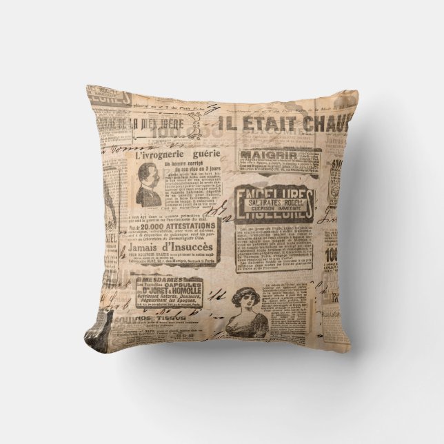 Creative vintage style background. Paper texture.  Throw Pillow (Front)