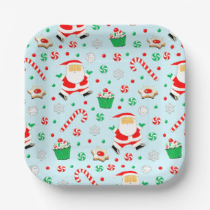 Creative Volleyball Christmas Holiday Party Paper Plate