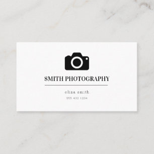 Creative Watercolor Camera Photography Business Card