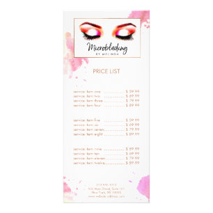 Creative Watercolor Eyebrows Microblading Rack Card