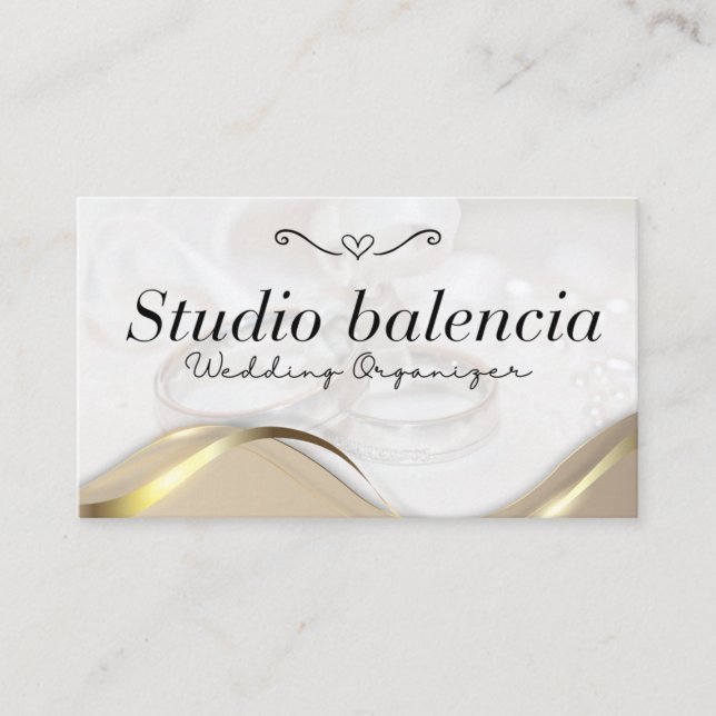 Creative Wedding & Event Designer Business Card (Front)