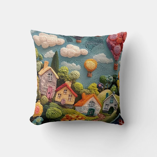 Creative, Whimsical, Minimalist Throw Pillow (Front)