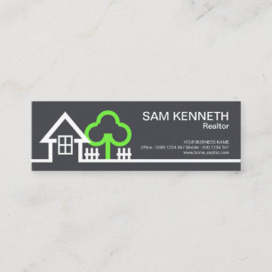 Creative White House Picket Fence Realtor Mini Business Card