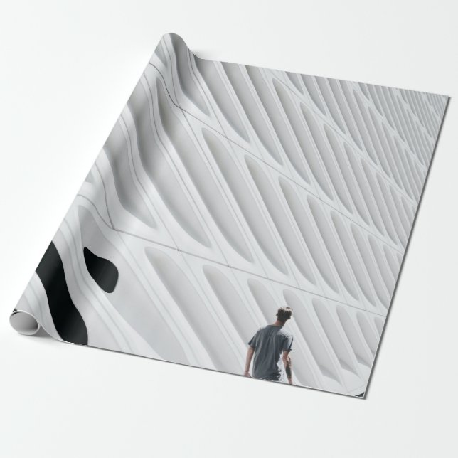 Creative white man architecture wrapping paper (Unrolled)