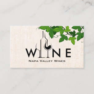 Creative Wine Logo Type   Vine Leaves Business Card
