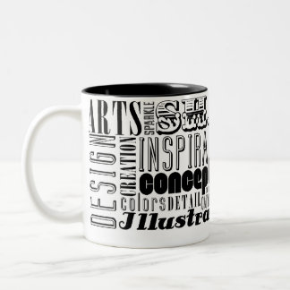 Creative Words Two-Tone Coffee Mug
