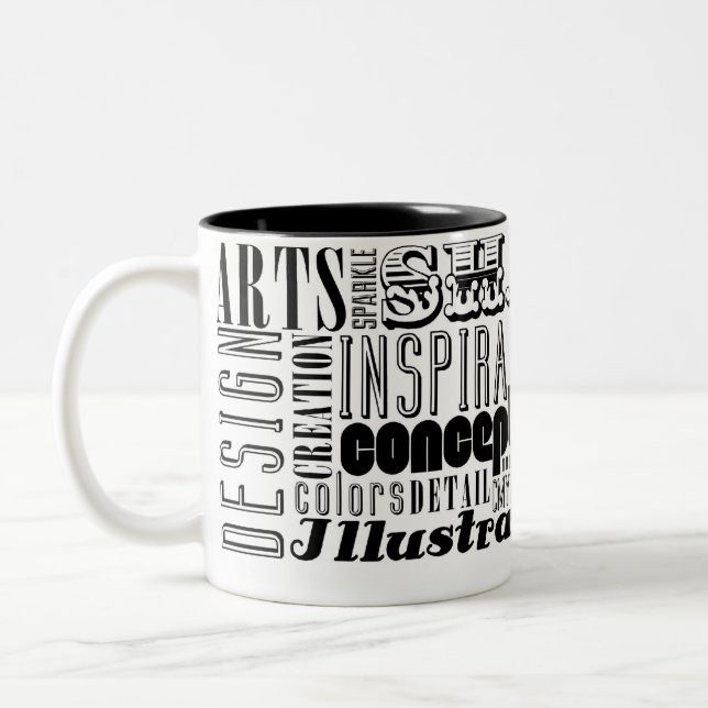 Creative Words Two-Tone Coffee Mug (Left)