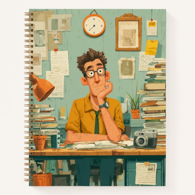 Creative Writer in Busy Office Notebook (Front)