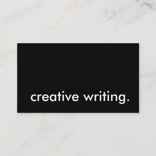 creative writing. business card (Front)