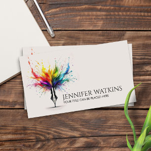 Creative Writing - Fountain Ink Pen Business Card
