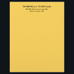Creative Yellow Colour Plain Elegant Simple Letterhead<br><div class="desc">Represent yourself with this modern,  elegant design. This template can be customized to meet all professional occupations.</div>