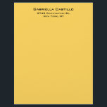 Creative Yellow Colour Plain Elegant Simple Letterhead<br><div class="desc">Represent yourself with this modern,  elegant design. This template can be customized to meet all professional occupations.</div>
