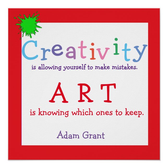 Creativity, Art Quote, Poster (Front)