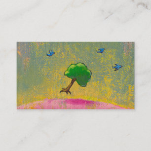 Creativity imagination fun hopeful art flying tree business card
