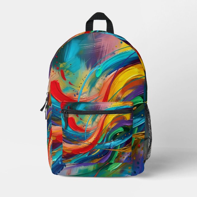 Creativity In Every Detail Printed Backpack (Front)