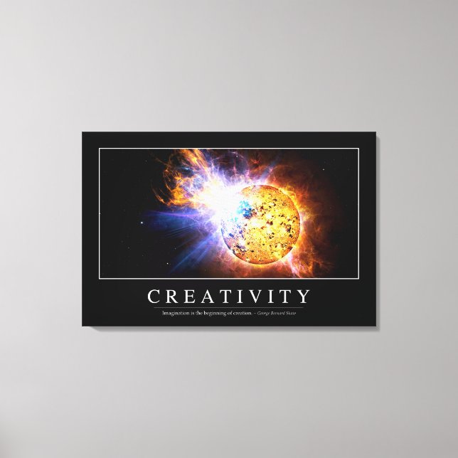 Creativity: Inspirational Quote Canvas Print (Front)
