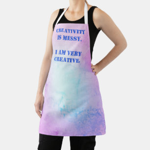 Creativity is Messy Colourful Texture Funny Apron