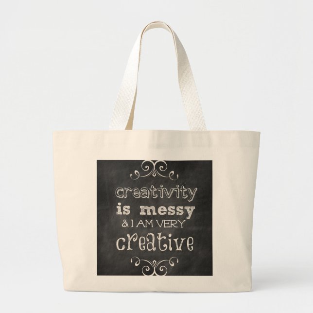 Creativity is Messy Tote Bag (Front)