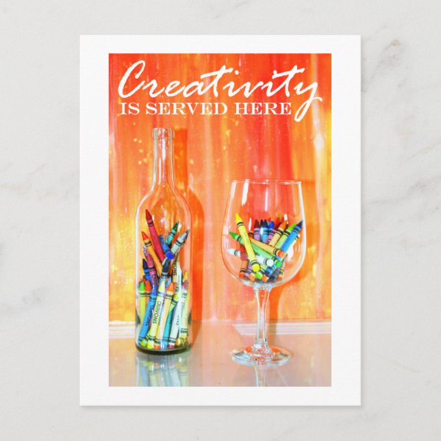 "Creativity Is Served Here" Postcard (Front)