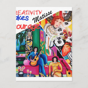 Creativity of Matisse painting collage Postcard