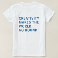 Creativity Quote Blue Typography Back Print
