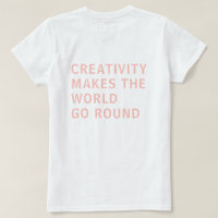 Creativity Quote Pink Typography Back Print