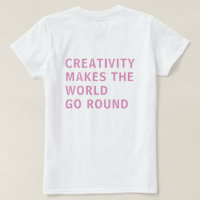 Creativity Quote Pink Typography Back Print 