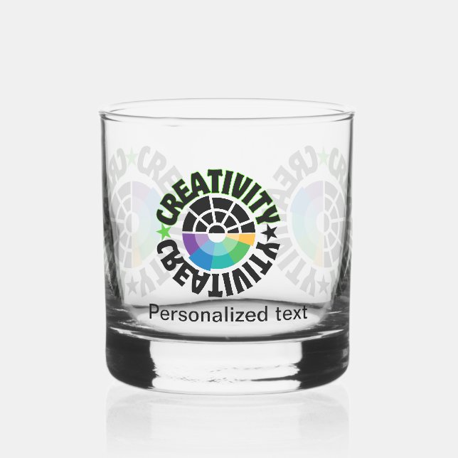Creativity.w Whiskey Glass (Left)