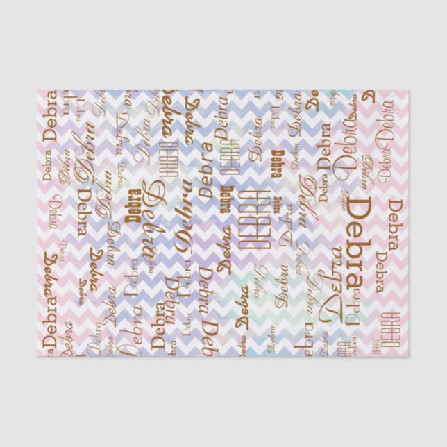 creativity with chevron and personalized name tissue paper (Front)