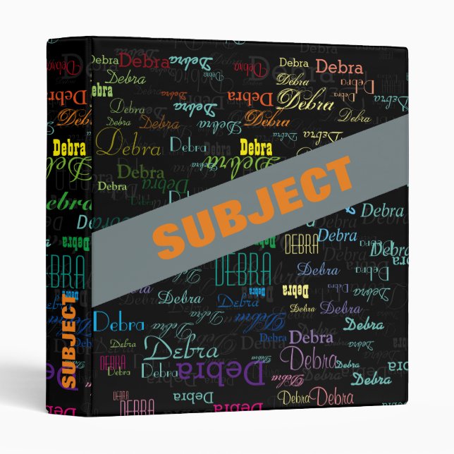 creativity with names . unique and colourful binder (Front/Spine)