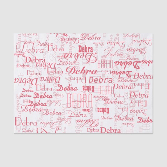 Creativity with personalized name tissue paper (Front)